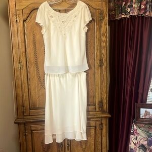 Lady’s cocktail skirt with top.